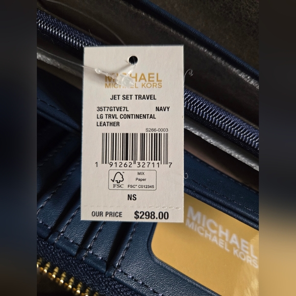 Michael Kors Navy Blue Wristlet Wallet - Picture 9 of 9